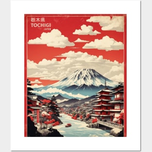 Tochigi Japan Travel Vintage Tourism Poster Posters and Art